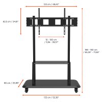 celexon 55120MP - 140 kg - 139,7 cm (55 Zoll) - 3,05 m (120 Zoll) - 1200 x 400 mm - 1200 x 800 mm - 1660 - 1820 mm