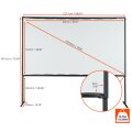 celexon basic line Faltrahmenleinwand 100" - Rahmenleinwand - 254 cm