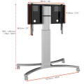 celexon Expert elektrisch höhenverstellbarer Display-Rollwagen Adjust-4286MS