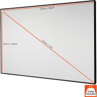 celexon HomeCinema Hochkontrastleinwand Frame 100" - Dynamic Slate - Rahmenleinwand - 254 cm
