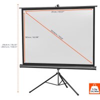 celexon 1090020 - 2,11 m - 158 cm - 4:3 - Schwarz - Weiß