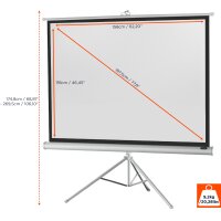 celexon 1090266 - 158 cm - 118 cm - 4:3 - Schwarz - Weiß
