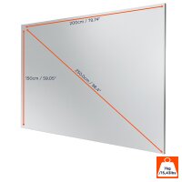 celexon Expert PureWhite - Manuell - 2,5 m (98.4 Zoll) - 2 m - 150 cm - 4:3 - Mattweiß
