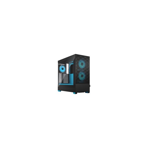 Fractal Design Pop Air - Tower - PC - Schwarz - Cyan - ATX - micro ATX - Mini-ITX - Stahl - Gehärtetes Glas - Multi