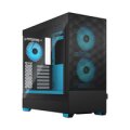 Fractal Design Pop Air - Tower - PC - Schwarz - Cyan - ATX - micro ATX - Mini-ITX - Stahl - Gehärtetes Glas - Multi