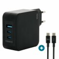 Mobilis Wall Charger - 100 W - 2 USB C+ 1 A GaN+ cable - 2m - 100W