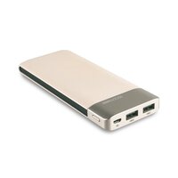 Ultron RealPower PB-8000 Fashion - Schwarz - Champagner - Universal - Rechteck - Lithium Polymer (LiPo) - 8000 mAh - USB