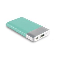 Ultron RealPower PB-4000 Fashion - Blau - Silber - Universal - Rechteck - Lithium Polymer (LiPo) - 4000 mAh - USB