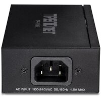 TRENDnet TPE-215GI - 2.5 Gigabit Ethernet - 2500 Mbit/s - IEEE 802.3 - IEEE 802.3ab - IEEE 802.3af - IEEE 802.3at - IEEE 802.3bz - IEEE 802.3u - Schwarz - 100 m - PoE - Leistung