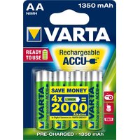 Varta Ready2Use HR06 1350 mAh - Wiederaufladbarer Akku - AA - Nickel-Metallhydrid (NiMH) - 4 Stück(e) - 1350 mAh - Grün
