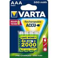 Varta Ready2Use HR03 4pcs - Wiederaufladbarer Akku - Nickel-Metallhydrid (NiMH) - 4 Stück(e) - 550 mAh - AAA