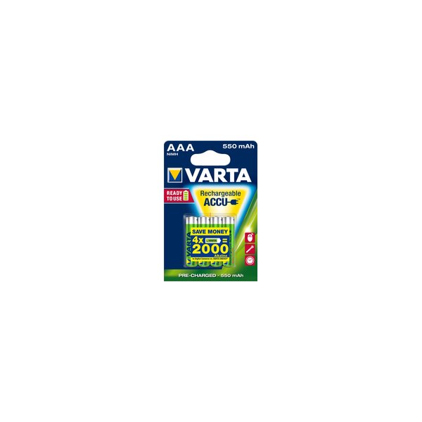 Varta Ready2Use HR03 4pcs - Wiederaufladbarer Akku - AAA - Nickel-Metallhydrid (NiMH) - 4 Stück(e) - 550 mAh
