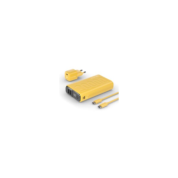 RealPower PB-20000 - 20000 mAh - Lithium Polymer (LiPo) - 22,5 W - Gelb