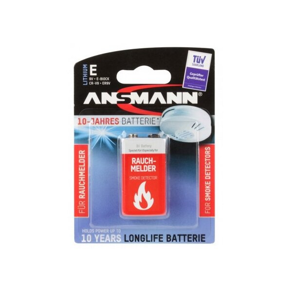 Ansmann 9V Lithium - Einwegbatterie - 9V - Lithium - 9 V - 1 Stück(e) - Grau - Rot