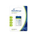 MEDIARANGE MRBAT124 - Wiederaufladbarer Akku - Nickel-Metallhydrid (NiMH) - 9 V - 1 Stück(e) - 300 mAh - Cd (cadmium) - Hg (Quecksilber)