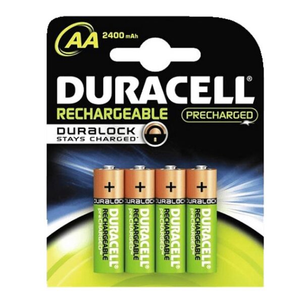 Duracell NiMH - AA - 2400 mAh - Wiederaufladbarer Akku - AA - Nickel-Metallhydrid (NiMH) - 1,2 V - 4 Stück(e) - 2400 mAh