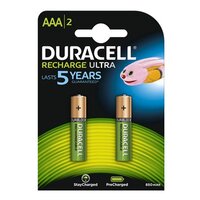 Duracell Akku Staycharged 2 x Micro 0,8 Ah - Wiederaufladbarer Akku - AAA - Nickel-Metallhydrid (NiMH) - 1,2 V - 2 Stück(e) - 800 mAh