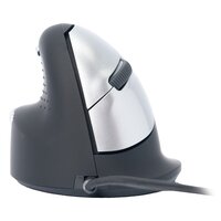 R-Go Ergonomische Maus R-Go HE Break mit Pausensoftware - groß (Handlänge ? 185mm) - für Linkshänder - verkabelt - schwarz - Linkshändig - Vertikale Ausführung - USB Typ-A - 3500 DPI - Schwarz