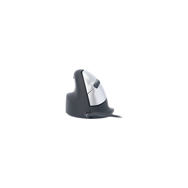 R-Go Ergonomische Maus R-Go HE Break mit Pausensoftware - groß (Handlänge ? 185mm) - für Linkshänder - verkabelt - schwarz - Linkshändig - Vertikale Ausführung - USB Typ-A - 3500 DPI - Schwarz