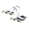 StarTech.com 4-Port Serielle PCIe Karte - Quad-Port PCI Express zu RS232/RS422/RS485 DB9 Serielle Karte - Standard/Niedrigrofil Halterungen - 16C1050 UART - Windows/Linux - TAA-Konform - Level-4 ESD-Schutz - PCIe - Seriell - RS-232/422/485 - Schwarz - Akt