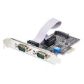 StarTech.com 2-Port Serielle PCIe Karte - Quad-Port PCI Express zu RS232/RS422/RS485 DB9 Serielle Karte - Standard/Niedrigrofil Halterungen - 16C1050 UART - Windows/Linux - TAA-Konform - Level-4 ESD-Schutz - PCIe - Seriell - PCIe 2.0 - RS-232/422/485 - Sc
