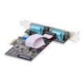 StarTech.com 2-Port Serielle PCIe Karte - Quad-Port PCI Express zu RS232/RS422/RS485 DB9 Serielle Karte - Standard/Niedrigrofil Halterungen - 16C1050 UART - Windows/Linux - TAA-Konform - Level-4 ESD-Schutz - PCIe - Seriell - PCIe 2.0 - RS-232/422/485 - Sc