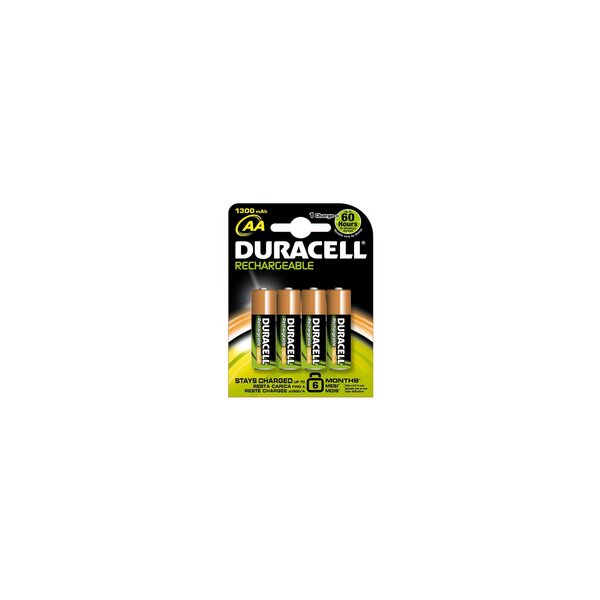 Duracell DUR039247 - Wiederaufladbarer Akku - 1,2 V - 4 Stück(e) - 1300 mAh - Schwarz - Kupfer - Sichtverpackung