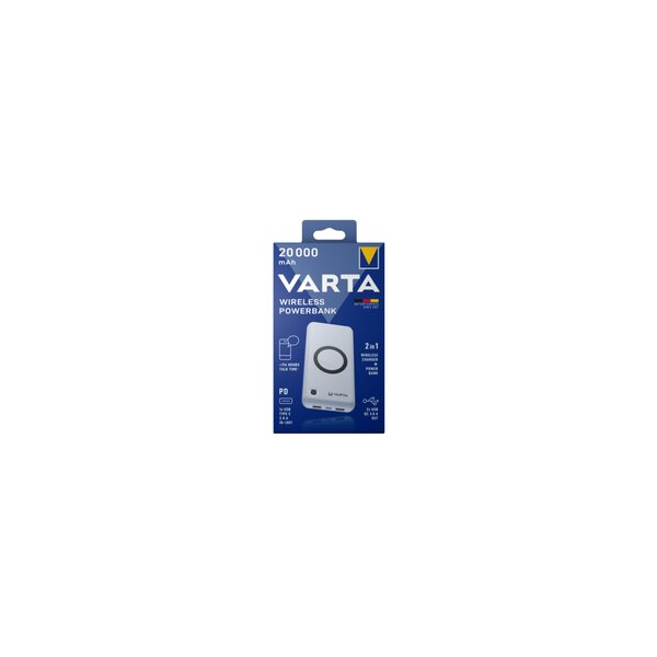 Varta 57909 101 111 - 20000 mAh - Lithium Polymer (LiPo) - Quick Charge 3.0 - Kabelloses Aufladen - 3,7 V - 20 W