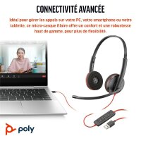 Poly Blackwire 3220 Stereo USB-C A Headset - Headset - 20...