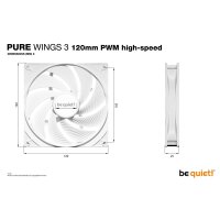 Be Quiet! Lüfter Pure Wings 3 White PWM high-speed -...