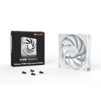 Be Quiet! Lüfter Pure Wings 3 White PWM high-speed - 120mm Gehäuseluefter - Gehäuse-Lüfter - 30,9 dB