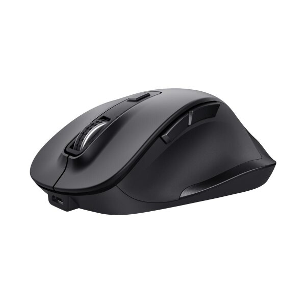Trust Fyda - rechts - Optisch - RF Wireless + USB Type-A - 2400 DPI - Schwarz