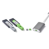 Smart Keeper Mini"MiniDisplayPort" Blocker grün 4 Stk.+Key