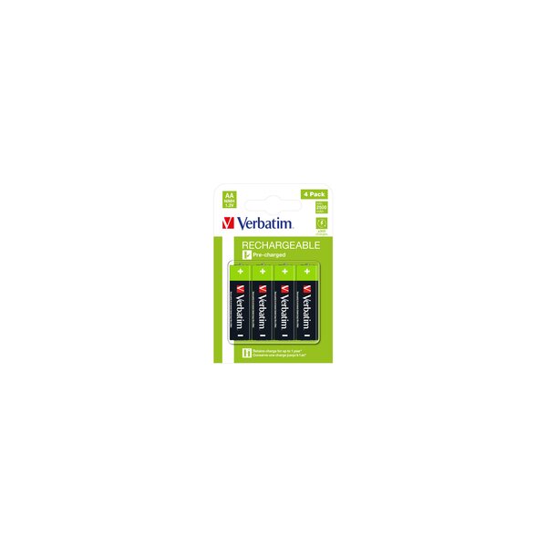 Verbatim 49517 - Wiederaufladbarer Akku - AA - Nickel-Metallhydrid (NiMH) - 1,2 V - 4 Stück(e) - 2500 mAh