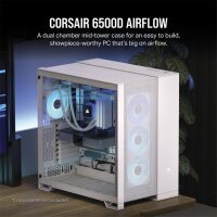Corsair Geh Midi 6500D Airflow Tempered Glass White