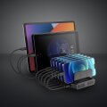 Lindy 120W 10 Port USB-Ladestation für 10 Tablets/Smartphone - Ladegerät