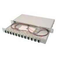 DIGITUS LWL-Spleißbox, bestückt, 12x SC DX, OM3