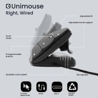 Contour UniMouse wired Bluetooth rechtshänder schwarz matt retail - Maus