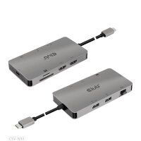 Club 3D Type-C 8-in-1 hub with 2x HDMI, 2x USB-A, RJ45,...