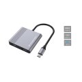 Conceptronic DONN13G - Kabelgebunden - USB 3.2 Gen 1 (3.1 Gen 1) Type-C - 100 W - Grau - 5 Gbit/s - 4K Ultra HD