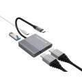 Conceptronic DONN13G - Kabelgebunden - USB 3.2 Gen 1 (3.1 Gen 1) Type-C - 100 W - Grau - 5 Gbit/s - 4K Ultra HD