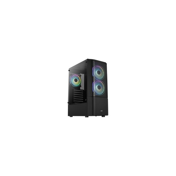 AEROCOOL ADVANCED TECHNOLOGIES Aerocool Quantum Mesh - Midi Tower - PC - Schwarz - ATX - micro ATX - Mini-ITX - Acrylnitril-Butadien-Styrol (ABS) - SPCC - Stahl - Gaming