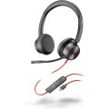 Poly Blackwire 8225 USB-C Stereo-Headset + USB-C/A-Adapter - Kabelgebunden - Büro/Callcenter - 186 g - Kopfhörer - Schwarz