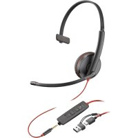 Poly Blackwire 3215 Monaural USB-C-Headset...