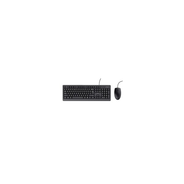 Trust TKM-250 - Kabelgebunden - USB - Membran Key Switch - QWERTZ - Schwarz - Maus enthalten