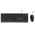 Trust TKM-250 - Kabelgebunden - USB - Membran Key Switch - QWERTZ - Schwarz - Maus enthalten