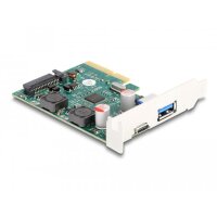 Delock PCI Express x4 Karte zu 1 x extern USB 10 Gbps Type-C Buchse+ 1 10 - PCI-Express