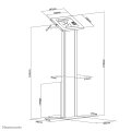 Neomounts FL15-750WH1 Tablet-Bodenständer 9.7-11" - abschließbar - 27,9 cm (11") - 24,6 cm (9.7") - Weiß - Stahl - Flur - Push-Lock