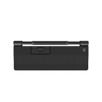 Contour Design RollerMouse Pro Kabellos mit Regular Handballenauflage aus veganem Leder - Beidhändig - Rollerbar - RF Wireless + Bluetooth + USB Type-A - 2800 DPI - Schwarz