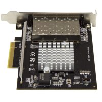 StarTech.com Quad Port 10G SFP+ Netzwerkkarte - Intel XL710 Open SFP+ Converged Adapter - PCIe 10 Gigabit Ethernet Server NIC - 10GbE LWL LAN Karte - Dell PowerEdge HPE ProLiant - Eingebaut - Kabelgebunden - PCI Express - Faser - 20000 Mbit/s - Schwarz